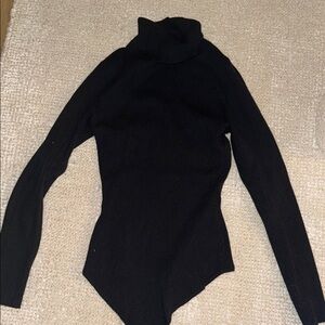 Abercrombie & Fitch Black Ribbed Turtleneck